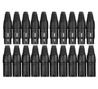 Pronomic set de clavijas XLR-hembra/macho 2x10 piezas negro