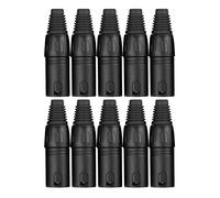 Pronomic set de clavijas XLR-macho 10 piezas negro