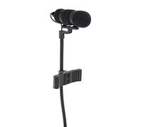 Pronomic Set MCM-100B Micrófono de Clip con Soporte (Micrófono de Condensador, Cuello de Cisne, Soporte para Contrabajo, alimentación Phantom, Adaptador XLR, Estuche) Negro
