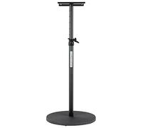 Pronomic SLS-128 BK Soporte para Monitor de Estudio, base redonda estable, altura ajustable 75-123.5 cm, plataforma 23x23 cm, color negro.