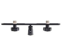 Pronomic SMB-245 Barra Estéreo para Micrófonos, ajustable 5-22 cm, inclinable, desplazable, compatible con trípodes 3/8" y 5/8", con roscas reductoras, metal, color negro.
