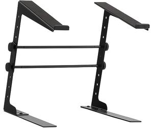 Pronomic Soporte para Portátil LS-110 DJ Notebook Stand (Altura Ajustable, In brazaderas de fijación, Ideal para DJs y músicos, Material: Acero) Negro
