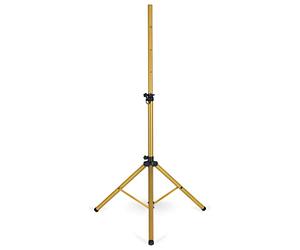 Pronomic SPS-1S GD Soporte de Altavoz de Acero - Soporte Estudio con construcción de trípode Estable - Altura 120-193 cm - Soporte también se Puede Utilizar como Soporte de Dardos - Dorado