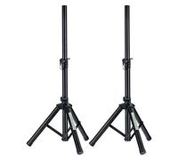 Pronomic SPS-5S Soporte para Altavoces Acero Set de 2 - Soportes Bajos de Acero - Ideal para Line Arrays, Monitores y Amplificadores Acústicos - Altura de 67 a 120 cm - Solo 1,8 kg de Peso - Negro