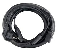 Pronomic Stage EUIECX-6 Cable Híbrido Enchufe Schuko a Conector IEC, XLR/XLR 6m (ideal para cablear cajas activas, altavoces PA, efectos de luz y iluminación escénica)