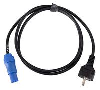 Pronomic Stage EUPP-1.5 Cable de alimentación - Cable para Suministro eléctrico - para Altavoces Activos y focos - Enchufe Schuko a Enchufe Compatible con Powercon - Color: Negro - Longitud: 1,5 m