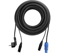 Pronomic Stage EUPPD-10 Cable Híbrido Compatible Schuko/Powercon + DMX 3 polos, 10m (ideal para cableado de efectos de luz y iluminación de escenario)