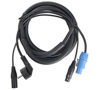 Pronomic Stage EUPPD-2,5 Cable híbrido compatible Schuko/Powercon + DMX 3 polos, 2,5 m (ideal para cableado de efectos de luz y iluminación escénica)