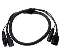 Pronomic Stage IECD-1 Cable Híbrido DMX C/DMX (Cable combinado para alimentación y señal DMX, longitud: 1 m) Negro