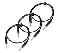Pronomic Stage INST-0,5 cable de clavija jack 0,5 m negro, Set de 3x