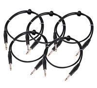 Pronomic Stage INST-0, 5 Cable de Instrumento Jack 0, 5m negro 5x Set