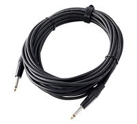 Pronomic Stage INST-10 Cable de Instrumento 10m (jack 6,3 mm, cable de conexión, guitarra, puntas chapadas en oro, alivio de tensión con cierre de contacto) negro