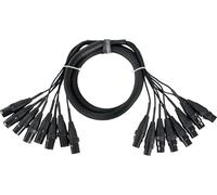 Pronomic Stage MX8/0-1,5 Sub-Multicore XLR 1,5 m - 8 núcleos macho a hembra - Conectores numerados de metal - Ideal para estudio de grabación y escenario - Longitud: 1,5 metros - Negro