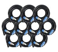 Pronomic Stage PPD-10 Cable Híbrido Powerplug/DMX Set de 10 - Cable combinado para alimentación y señal DMX - Sin enredos al conectar efectos de luz - Longitud: 10 m - Negro