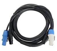 Pronomic Stage PPD-2,5 cable híbrido Powerplug/DMX Powercon compatible + DMX 3 polos, 2,5 m