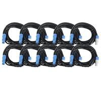 Pronomic Stage PPD-5 Cable Híbrido Powerplug/DMX Set de 10, Color: negro