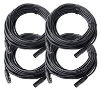 Pronomic Stage XFXM-20 Cable De Micrófono XLR 20 m Negro Set De 4