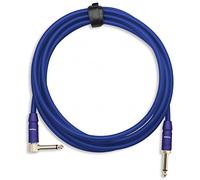 Pronomic Trendline INST-A-3B Cable jack 3m para guitarra/instrumento, jack 6,3mm chapado en oro 24K, funda flexible y resistente, incluye cierre de contacto, color azul.