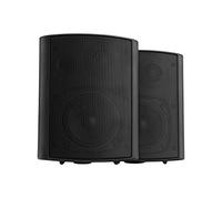 Pronomic USP-430 BK Pareja de Altavoces de Pared HiFi - Altavoces de 2 Vías en Set - Ideal para Hostelería y Terraza - Incluye Soporte de Pared para Montaje - 120W de Potencia - Negro