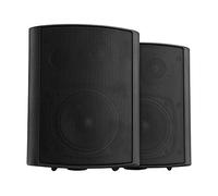 Pronomic USP-540 BK Pareja de Altavoces de Pared HiFi - Altavoces de 2 vías en Set - Ideal para hostelería y terraza - Incluye Soporte de Pared para Montaje - 160W de Potencia - Negro