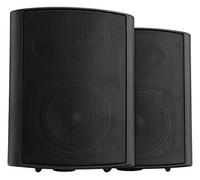 Pronomic USP-660 BK Pareja de Altavoces de Pared HiFi - Altavoces de 2 vías en Set - Ideal para Hostelería y Terraza - Incluye Soporte de Pared para Montaje - 240W de Potencia - Negro