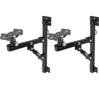 Pronomic WSM-1 Soportes de Pared para Altavoces, par con Bridas. Montaje en Pared, Apto para Sala de ensayo, sótano, gastronomía, Escuela. Capacidad: 40 kg Cada uno.
