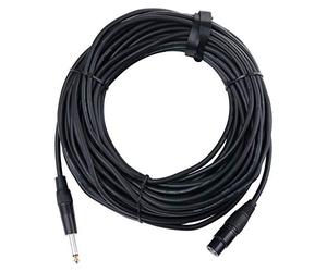 Pronomic XFJ-20 Cable XLR a Jack (cable de micrófono no balanceado, longitud 20m, resistente a ácidos y aceites, alivio de tensión con prensaestopas) negro