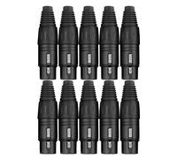 Pronomic XFPLUG Black XLR Conector hembra - Paquete de 10