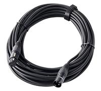Pronomic XFXM-10 Cable de Micrófono (10m de largo, XLR hembra 3 polos -> XLR macho 3 polos, conector soldado a mano, resistente a ácidos y aceites, alivio de tensión con cierre de contacto) negro