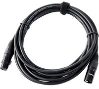 Pronomic XFXM-5 Cable de Micrófono (5m de largo, XLR hembra 3 polos -> XLR macho 3 polos, conector soldado a mano, resistente a ácidos y aceites, alivio de tensión con cierre de contacto) negro
