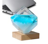 Pronosticador Meteorológico De De Tormenta - Estación Meteorológica De Cubo De Barómetro Líquido, Decoración De Predicción Del Clima De | De Sobremesa Para El Hogar, Mesita De N