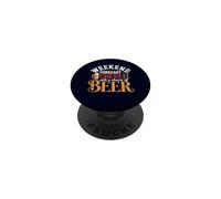 Pronóstico de Fin de Semana Ajedrez con una Oportunidad de Cerveza Jugador Divertido PopSockets PopGrip Adhesivo