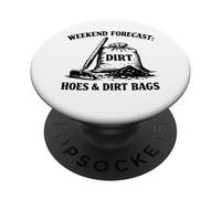 Pronóstico de Fin de Semana Azadas y Bolsas de Tierra Jardinería Divertida PopSockets PopGrip Adhesivo