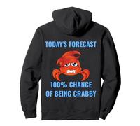 Pronóstico de hoy 100% probabilidad de ser malhumorado divertido cangrejo humor Sudadera con Capucha
