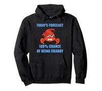 Pronóstico de hoy 100% probabilidad de ser malhumorado divertido cangrejo humor Sudadera con Capucha