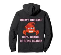 Pronóstico de hoy 100% probabilidad de ser malhumorado divertido cangrejo humor Sudadera con Capucha
