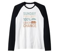 Pronóstico del Domingo 100 por ciento de probabilidad de sofá Camiseta Manga Raglan