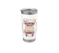 Pronóstico del fin de semana 100 por ciento de probabilidad de zombis Vaso térmico de acero inoxidable de doble pared