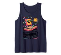 Pronóstico del Fin de Semana Cornhole Glory Sunshine Camiseta sin Mangas