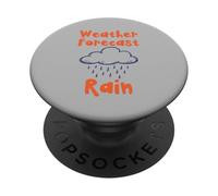 Pronóstico del Tiempo Rain Funny Cloud PopSockets PopGrip Adhesivo