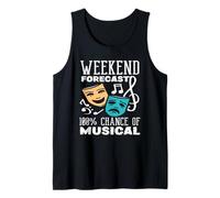 Pronóstico fin de semana 100% Probabilidad Amante Musical Camiseta sin Mangas