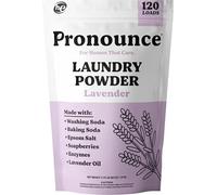 Pronounce Alternativa al detergente en polvo para ropa | No tóxico, ecológico, natural para pieles sensibles, eccema y bebés. Combate las manchas y los olores. HE Safe (lavanda, 120 cargas)
