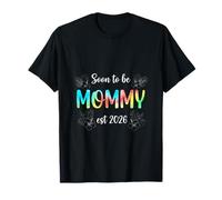 Pronto para ser mamá 2026 Flower Foral Anuncio de Embarazo Camiseta