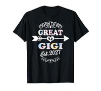 Pronto será Genial Gigi EST. 2027 Primera Vez Mamá Camiseta
