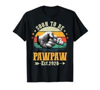 Pronto será Pawpaw 2026, papá est. 2026 Retro Pawpaw 2026 Camiseta