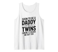 Pronto To Be A Daddy of Twins Me Freaks Me out Too Camiseta sin Mangas