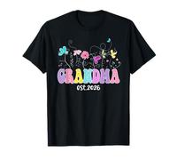 Pronto To Be Grandma est 2026 Promocionado a New Mom Flower Camiseta