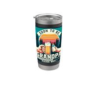 Pronto To Be Grandpa, Nuevo Futuro Esperando Que El Abuelo Sea Vaso térmico de acero inoxidable de doble pared