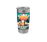Pronto To Be Grandpa, Nuevo Futuro Esperando Que El Abuelo Sea Vaso térmico de acero inoxidable de doble pared