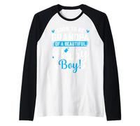 Pronto To Be Grandpa of A Beautiful Baby Boy Camiseta Manga Raglan